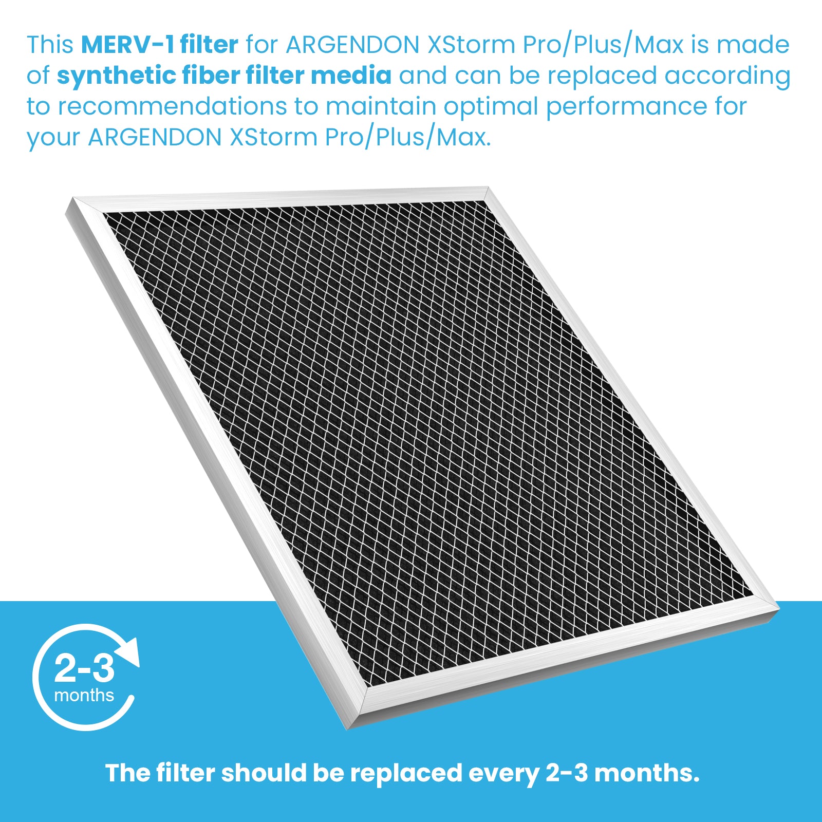 Argendon MERV-1 Filter Replacement 3 Pack (Set for Commercial Dehumidifiers XStorm Max & XStorm Plus & XStorm PRO)