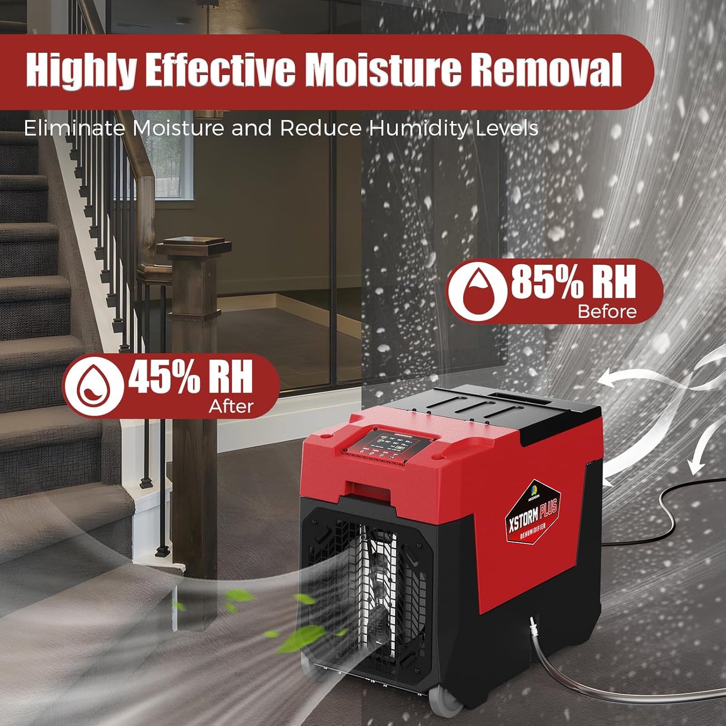 Argendon XStorm Plus 180-Pint Commercial-Grade Dehumidifier