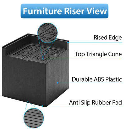 3 Inch L-Shaped Dehumidifier Riser Pad, Heavy Duty Stand for Enhanced Drainage, Universal Fit, 4 Pack