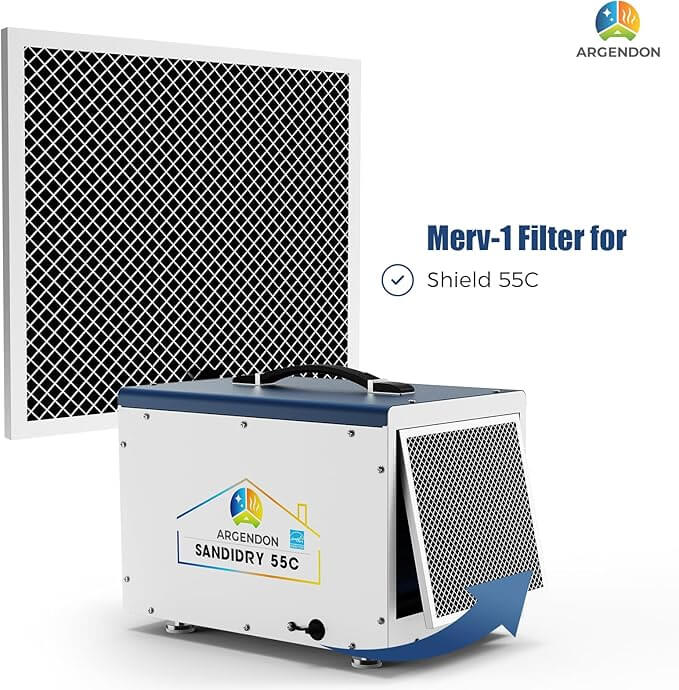 Argendon MERV-1 Filter Replacement 4 Pack (Set for Crawl Space & Basem