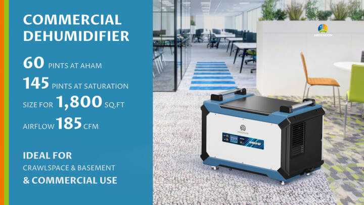 Argendon Shield 60 Crawl space and Commercial Dehumidifier