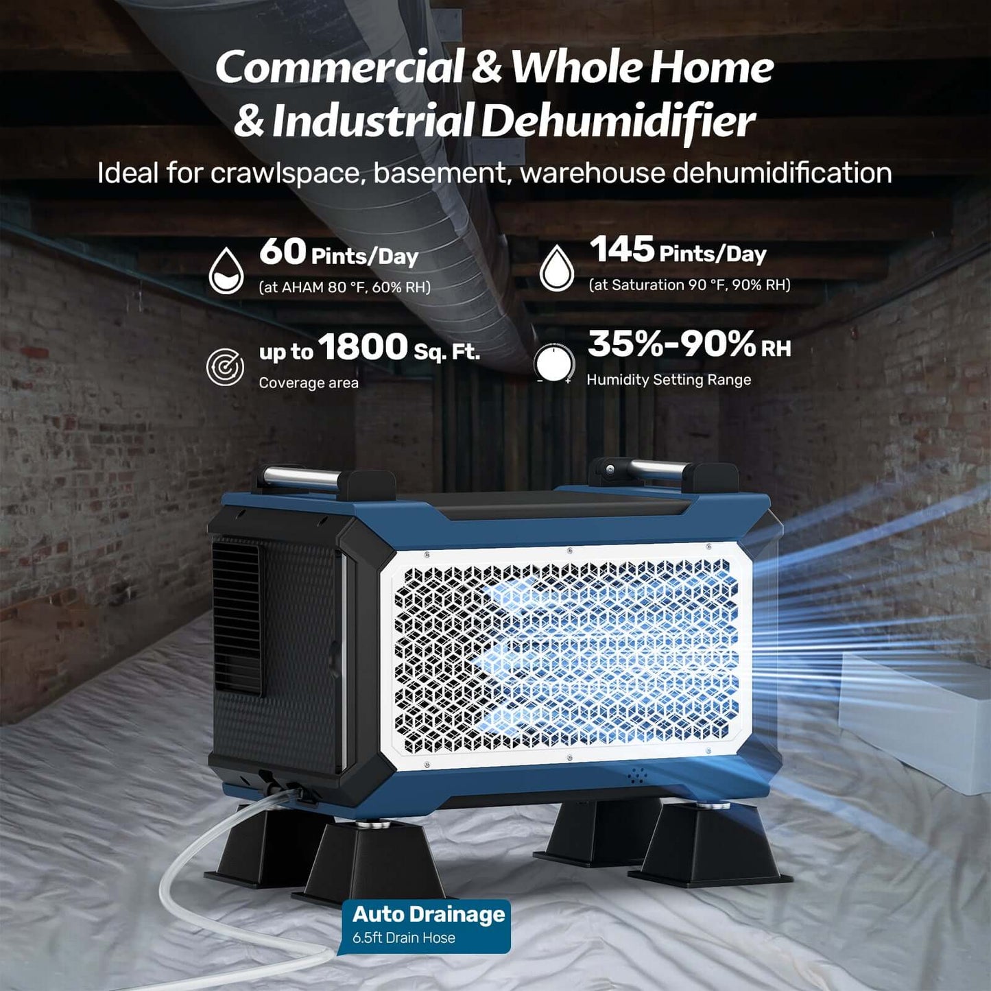 Argendon Shield 60 Crawl space and Commercial Dehumidifier
