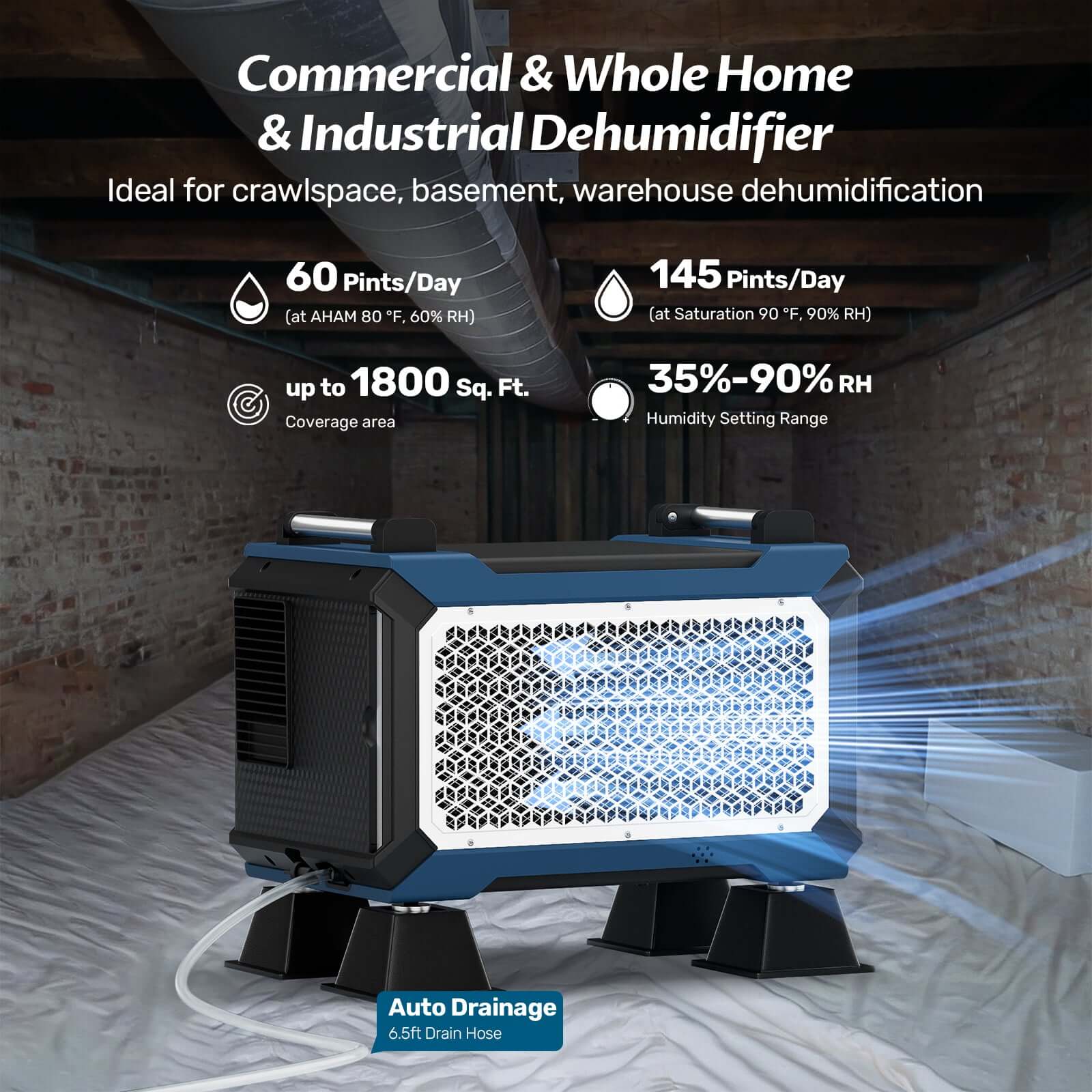 Argendon Shield 60 Crawl space and Commercial Dehumidifier
