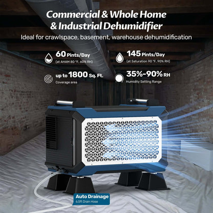Argendon Shield 60 Crawl space and Commercial Dehumidifier
