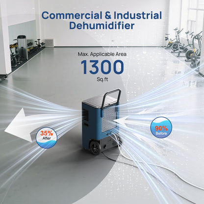 110-Pint SLGR Commercial Dehumidifier with Pump | Argendon Sandidry Elite 50C