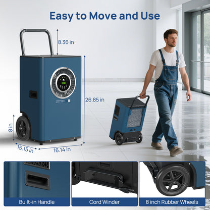 110-Pint SLGR Commercial Dehumidifier with Pump | Argendon Sandidry Elite 50C