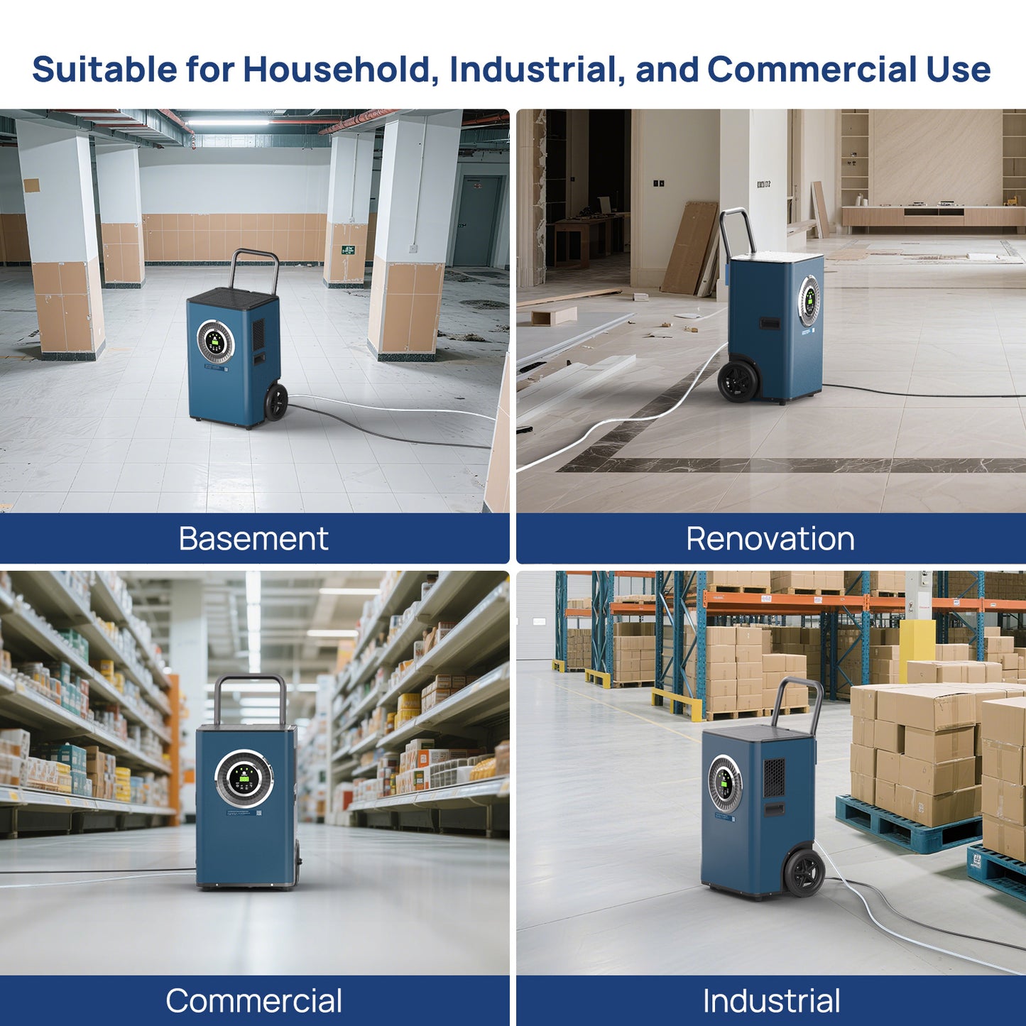 110-Pint SLGR Commercial Dehumidifier with Pump | Argendon Sandidry Elite 50C